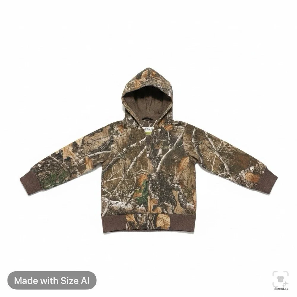 Magellan Outdoors Insulated Jacket with Hood Youth Size 4T Realtree Edge Camo